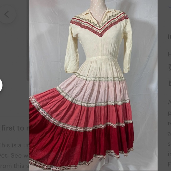 Vintage Dresses & Skirts - Vintage color block ric race dress patio